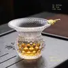 Colador de té al por mayor, filtro de té de vidrio transparente, colador de hojas de té, malla filtrante, filtro, accesorios para juego de té Kung Fu