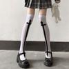 Medias Sexy de Halloween Cospla Cosplay Calcetines de Monja Hasta la Rodilla Calcetines Estilo Gótico Oscuro con Cruz