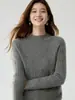 Nuevo Suéter 100% Cachemir Puro para Mujer Suéter de Punto Trenzado de Cuello Medio Alto Estilo Perezoso Otoño Invierno Ropa de Punto Cálida Capa Base