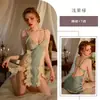 Ropa Interior Sexy Sexy Hueca Tentadora Costura Camisón Encaje Puro Coqueto Halter Falda Libre de Caliente y Burlona Mujeres