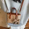 Bolso Casual Sencillo Bolso de Hombro Cruzado 2026 Nuevo Elegante Estilo Cesta Estampado Vintage Bolso Cubo para Mujer