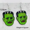 Pendientes en Y de Halloween Transfronterizos Nochebuena Pesadilla Calavera Personaje de Terror Pendientes Acrílicos Venta Directa de Fábrica