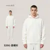 Moletom Americano Streetwear Pesado Outono e Inverno 320g, Modelagem Solta, Gola Redonda, Moletom Cross-border, Moletom com Capuz Personalizado Masculino