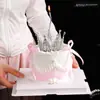 520 Decoración de Pastel Corona de Siete Puntas con Pedrería para el Día de San Valentín Cumpleaños de Adultos Niños Reina Perla Boda Celebridad de Internet Plug-In