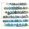 Las Cuentas de Resina de Agujero Grande Más Vendidas de Amazon, Pedrería, Aleación con Goteo de Aceite Set Mixto, Cuentas para Pulseras, Accesorios para Joyería DIY