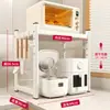 Estante Extensible para Microondas con Altura Ajustable, Estante Multifuncional de Cocina para Arrocera, Horno, Almacenamiento de Electrodomésticos