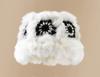 Gorro de lana de piel de conejo para mujer, otoño e invierno, bonito gorro de felpa cálido de estilo nacional, gorro de león hecho a mano con cara de tigre pequeña