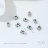 Cuentas de Barril de Doble Agujero con Circonita Verde Chapadas en Oro de 14K Hilo Cuentas Espaciadoras de Perla de Cristal Materiales para Accesorios de Joyería de Collares Hechos a Mano DIY