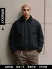 Chaqueta de Polar con Parches de Hilo Estilo Old Money para Hombre Jie Zhan 26 Otoño/Invierno Nuevo Retro Engrosada Cálida con Cremallera