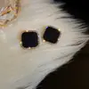 Aretes Geométricos Negros con Goteo de Aceite de Aguja de Plata Pendientes Franceses de Lujo Ligero de Alta Gama Pendientes de Diseño Retro Joyería al por Mayor para Mujeres