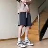 Shorts de Secagem Rápida Estilo Americano com Três Listras para Homem, Shorts de Verão de Comprimento Médio para Esportes, Caimento Reto Solto, Calça Versátil Casual de Cinco Pontos para Homem