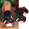 Nuevo atuendo navideño tridimensional cuello redondo patrón de árbol de Navidad muñeco de nieve copo de nieve cachorro mascota polar de dos patas
