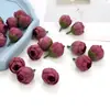 Simulação rosa botão pequeno DIY fazendo flor de pulso material acessórios mini pequeno botão de chá chapéu de palha cartão de cabelo decoração
