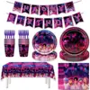 Amazon Saja Boyspop Tema Caza de Brujas Set de Suministros para Fiesta de Cumpleaños Platos de Papel Servilletas Manteles