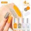 Esmalte de uñas con lentejuelas flash transfronterizo nuevo traje de arte de uñas de 4 colores sin cocción esmalte de uñas a base de agua flash nude venta al por mayor