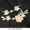 Botones Cheongsam Hechos a Mano Estilo Chino Original Botones Duros de Perla y Osmanthus Accesorios de Botones Tejidos para Traje Tang Dinastía Han para Mujeres