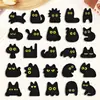 Novo patch bordado de gato preto de desenho animado, autoadesivo, para reparar furos em jaquetas acolchoadas e casacos, patch decorativo sem costura