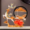 Enfeites Criativos de Alce de Luxo Leve Decorações para Casa Ampulheta Pintura com Areia Rolante Decorações Presentes de Inauguração