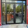 Loja do Fabricante de Pequim Porta Especial KFC Porta de Abertura Plana com Mola de Piso Porta de Vidro para Loja Porta de Vidro com Mola de Piso em Liga de Alumínio