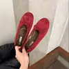 Zapatos de felpa con lazo suave estilo coreano para mujer, nuevos zapatos planos de ballet estilo hada para otoño e invierno 2026, zapatos de abuela