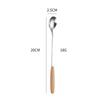 Conjunto de Talheres Japoneses de Aço Inoxidável com Cabo de Madeira de Faia para Bife, Garfo, Colher e Hashis, Talheres Domésticos, Garfo para Frutas, Colher para Sobremesa, Colher para Sopa