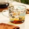 Taza de Desayuno de Vidrio para Perro de Café Taza de Borosilicato Resistente a Altas Temperaturas con Asa Taza para Beber Linda Taza de Té para el Hogar