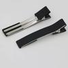Pinza para el pelo de pato de doble punta, 6.0 cm, acanalada, medio envuelta en tela, accesorios para el cabello DIY para niños, accesorios de material para joyería semiacabada