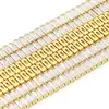 Corrente de garra retangular horizontal de zircônia Corrente manual de cobre com incrustação de diamante Joias de diamante para manicure Sapatos Bolsa Acessórios de vestuário