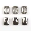 Cuentas de vidrio de 13 x 18 mm, cuentas planas rectangulares con forma de cuentas, colgante mágico galvanizado, accesorios de joyería DIY al por mayor