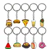 Llavero de Comida de Dibujos Animados Colgante de Llave de Dibujos Animados DIY para Mochila Escolar Teléfono Móvil Llave de Coche Colgante de Bolsa de PVC Venta al por Mayor