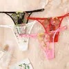 Fornecedor Atacadista Fabricante Tamanho Europeu Sexy Tamanho Único Malha Bordada Fivela Elástica Confortável e Respirável Tanga Feminina 2211