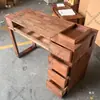 Mesa de Manicura de Madera Maciza Estilo Ruso Lujo Ligero Estilo Mediados de Siglo Gabinete de Almacenamiento Multifuncional con Aspiradora Mesa de Manicura Individual y Doble
