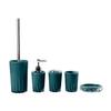 Juego de baño de plástico de cinco piezas fabricantes mayoreo juego de baño para lavar de cinco piezas baño hogar vaso para enjuague bucal cepillo cinco piezas