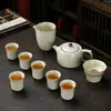 Conjunto de Chá de Viagem Forno Ru com Bule e Xícaras de Chá, Adequado para Chá Gongfu, Presentes de Abertura de Negócios para Empresas, Impressão de Logotipo Disponível, Folhas de Chá Incluídas