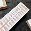 Puntas de Uñas Artísticas Simples Transparentes Estilo Ojo de Gato Anchas Tiras Pre-hechas 30 Piezas Por Tamaño Uñas Portátiles Fábrica Directa Personalización