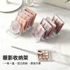 Estante de Almacenamiento de Polvo para Paletas de Sombras Caja Transparente Dividida Estante de Maquillaje Compartimento de Escritorio Cosmético Estante de Exhibición