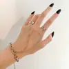 Pulsera de dedo de venta caliente transfronteriza estilo punk de moda anillo de pulsera de una pieza para dedo creativo desmontable joyería moderna genial