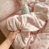 Conjunto de Quatro Peças de Gaze Aeróbica Dupla Camada 100% Algodão Grau A Materno e Infantil Cobertor de Gaze de Algodão Puro Lençol de Cama Conjunto de Três Peças para Dormitório Estudantil