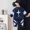 Conjunto de Ropa de Otoño para Niños Modelo 2026 Ropa de Primavera y Otoño Ropa para Bebés y Niños Sudadera con Media Cremallera y Estrellas Conjunto Moderno de Dos Piezas para Bebé
