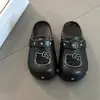 Pantuflas Cerradas de Suela Gruesa con Pedrería y Estampado de Gato para Mujer 2026 Verano Lindas de Dibujos Animados Antideslizantes sin Cierre Medias Pantuflas