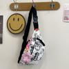 Bolso bandolera de nailon de alta calidad para chica, estilo coreano, con diseño de nicho, bolso informal con llavero a juego.