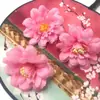 Em estoque simulação 6.5 tecido de seda peônia diy grampo de cabelo antigo adorno de cabeça chapéu de piada acessórios de flor na cabeça Dai flor de cabeça acessórios flor atacado