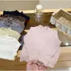 Doce Pequeno Super Macio! Camada Base Feminina Outono Novo Estilo Camiseta Infantil Manga Longa Top para Bebê Roupa Íntima Versátil