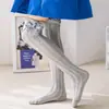 Nuevos Calcetines de Princesa de Malla Trenzada con Lazo para Niños de Primavera, Otoño e Invierno, Calcetines Largos Finos Versátiles de Malla Dulce al por Mayor