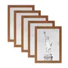 Conjunto de Cinco Peças de Porta-Retrato Giratório de Madeira Artesanal Transfronteiriço em 10 Cores Porta-Pôster 6 polegadas 7 polegadas A3A4 Combinação de Porta-Retrato para Parede