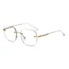 Gafas de Lectura Fotocromáticas de Alta Gama Cielo Estrellado Tiktok Xiaohongshu Anti-Luz Azul para Mujer, Montura de Alto Definición Sin Marco Cortado al Borde