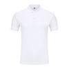 Polo Piqué de Algodón Puro de Color Puro 220g Holgado con Solapa Manga Corta Ropa de Trabajo Corporativa para Eventos Estampado Bordado Logotipo