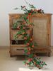 Nova Videira de Flores de Rosa Interna para Cobrir Decoração de Tubo de Ar Condicionado de Parede de Flores Falsas Videira de Flores de Rosa Decoração de Casamento