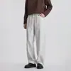Calça casual ampla e fluida estilo Khmer Yizhi para homens, outono de 2026, cor sólida, caimento solto, versátil, calça reta moderna para o dia a dia