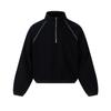 Estilo Academia Retrô Harajuku Coreano Edição Costura Desconstruída Linha Ming Design Foto Real Simples Solto Conjunto Gola Zíper Moletom